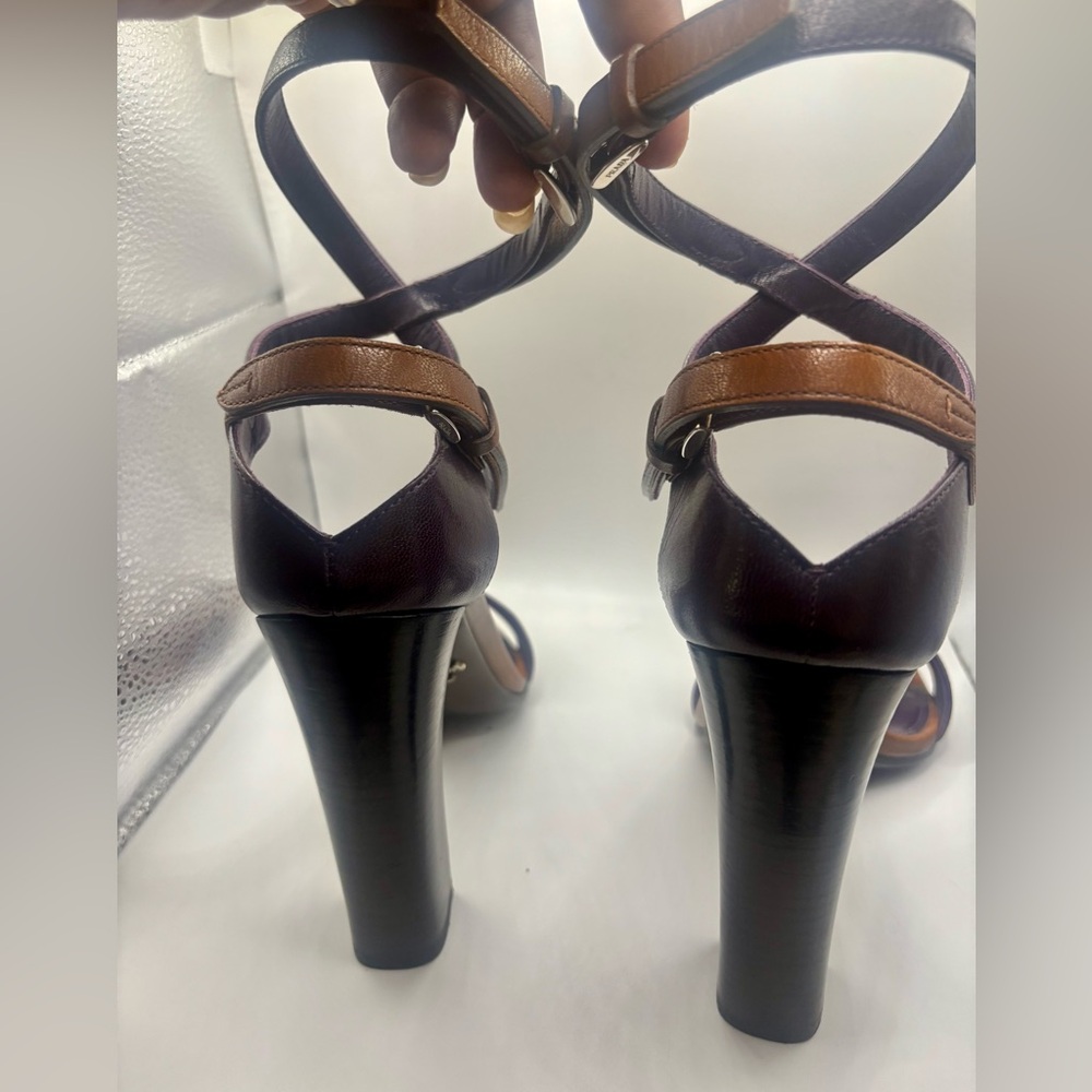 Prada Calzatura Donna Madras Fume Sandal - Picture 3 of 10